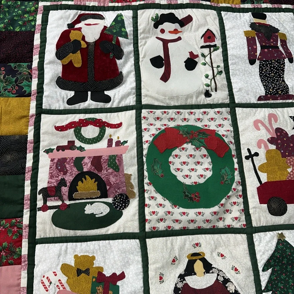 Quilted Christmas Wall Hanging Handmade 34
